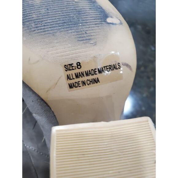 Qupid Women's Solid Tan Leather Upper Back Zip Caged Ankle Boots Size 8 - Picture 9 of 10